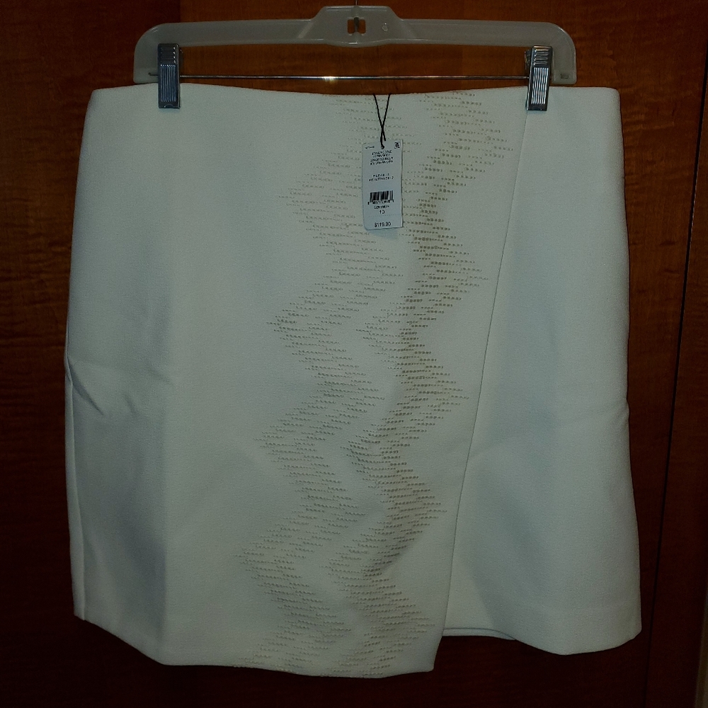 Winter white asymmetrical skirt